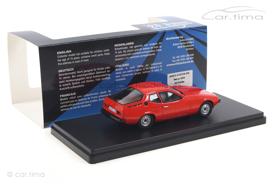 Porsche 924 Prototyp indischrot Avenue43 1:43 60040 Porsche 924 Prototyp indischrot Avenue43 1:43 60040