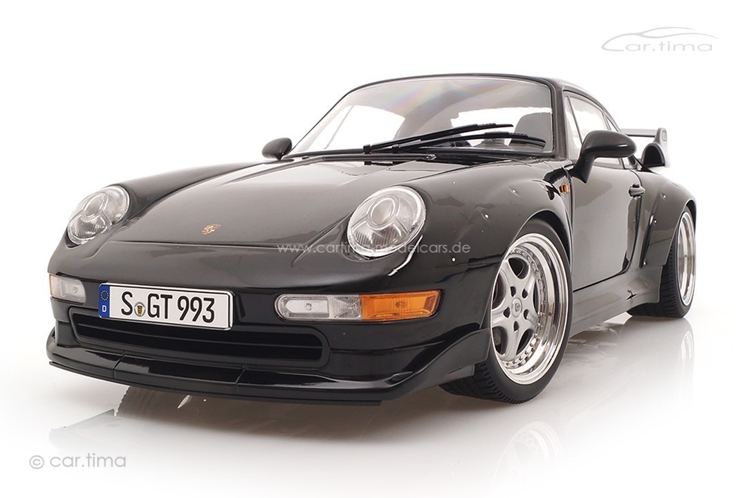 Porsche 911 (993) GT2 Schwarz inkl. Vitrine KK Scale 1:12 KKDC120286S-VIT