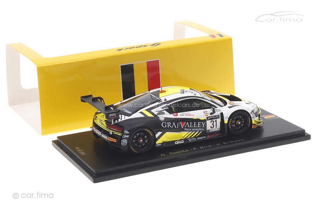 Audi R8 LMS GT3 24h Spa 2021 Tomita/Bird/Eriksen Spark 1:43 SB449 Audi R8 LMS GT3 24h Spa 2021 Tomita/Bird/Eriksen Spark 1:43 SB449