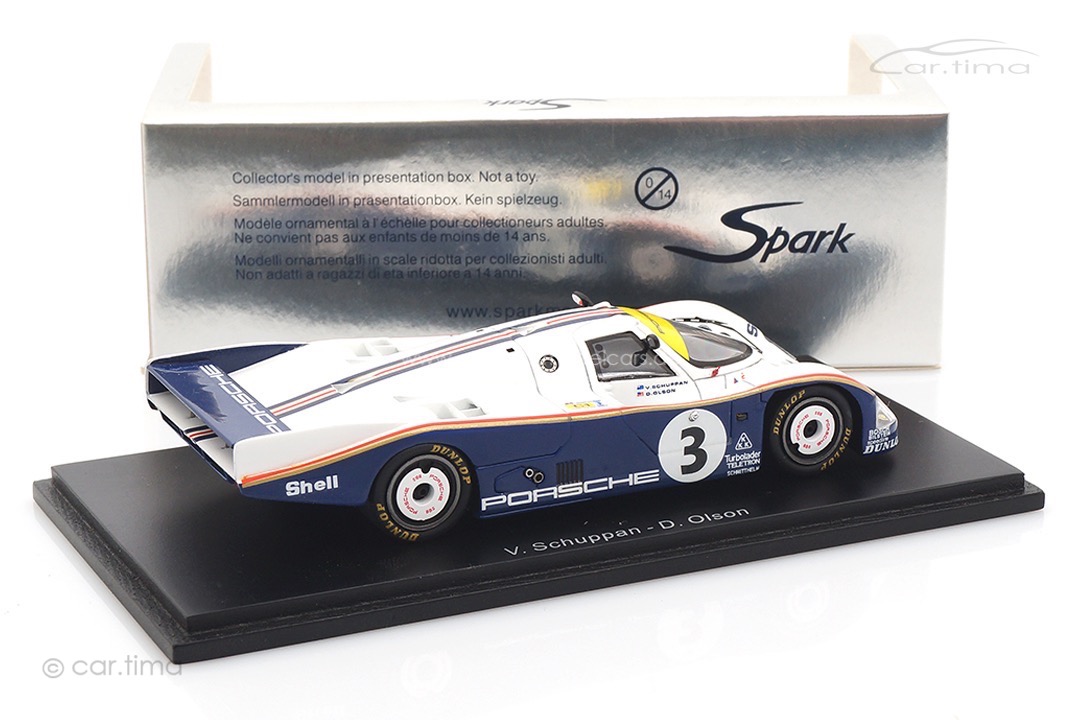 Porsche 962 C 24h Le Mans 1986 Olson/Schuppan Spark 1:43 S0925