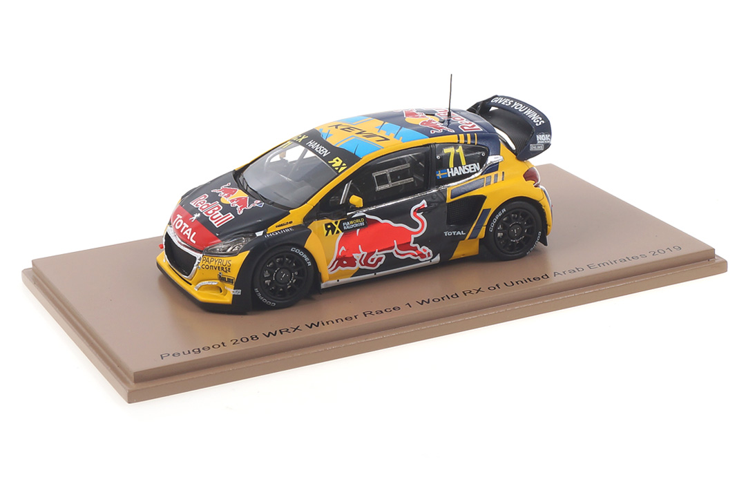 Peugeot 208 WRX Winner World RX United Arab Emirates 2019 Kevin Hansen Spark 1:43 S7822