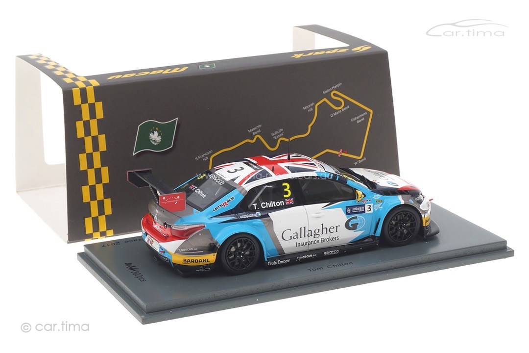 Citroén C-Elysée WTCC Macau Guia Race 2017 Tom Chilton Spark 1:43 SA159 Citroén C-Elysée WTCC Macau Guia Race 2017 Tom Chilton Spark 1:43 SA159