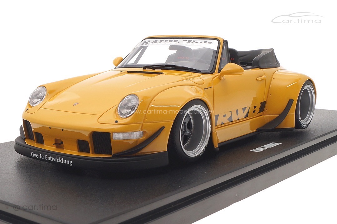 RWB Bodykit Nohra auf Basis Porsche 911 (993) gelb GT Spirit 1:18 GT450 RWB Bodykit Nohra auf Basis Porsche 911 (993) gelb GT Spirit 1:18 GT450