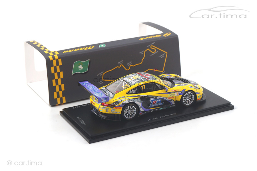 Porsche 911 GT3 R Macau 2017 Hiroki Yoshimoto Spark 1:43 SA142