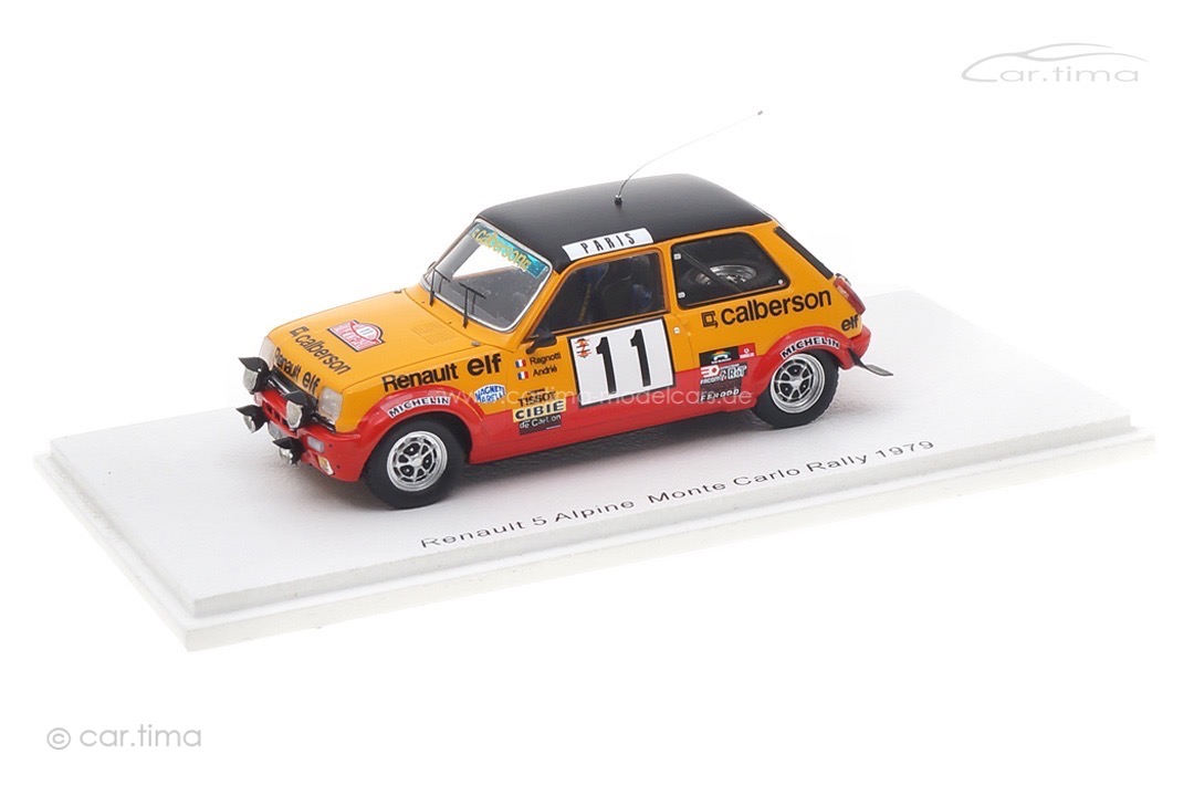 Renault 5 Alpine Rallye Monte Carlo 1979 Ragnotti/Andrié Spark 1:43 S6038 Renault 5 Alpine Rallye Monte Carlo 1979 Ragnotti/Andrié Spark 1:43 S6038