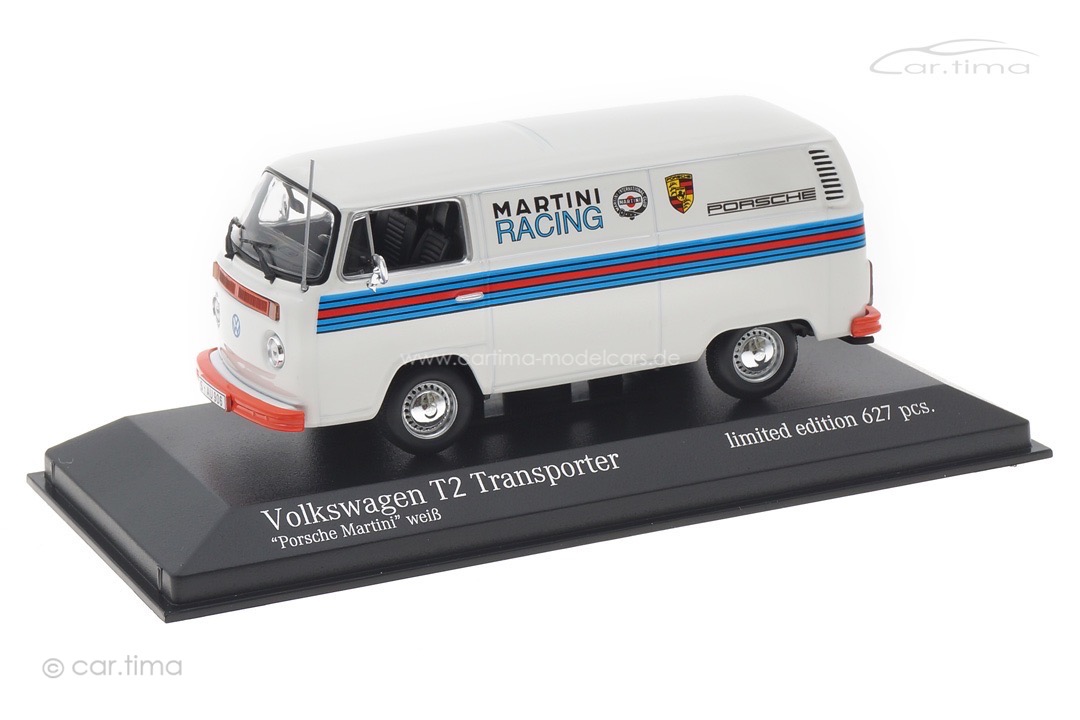 Volkswagen T2 Transporter Porsche Renndienst Martini Racing Minichamps 1:43 943053065