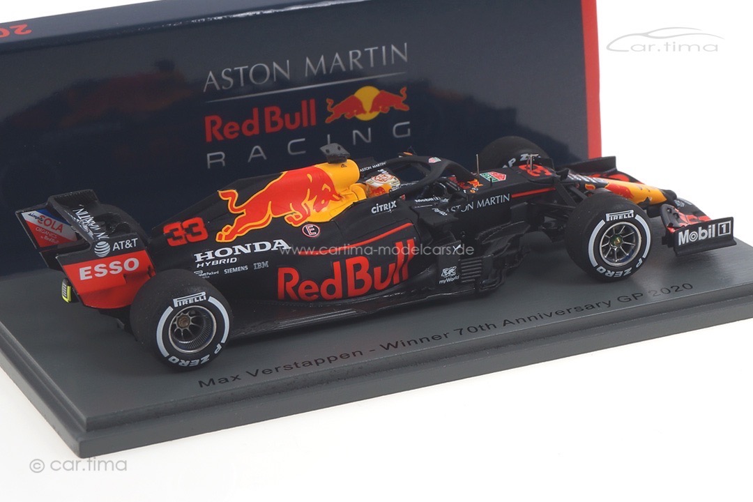Aston Martin Red Bull Racing RB16 Winner GP 70th Anniversary Max Verstappen Spark 1:43 S6479