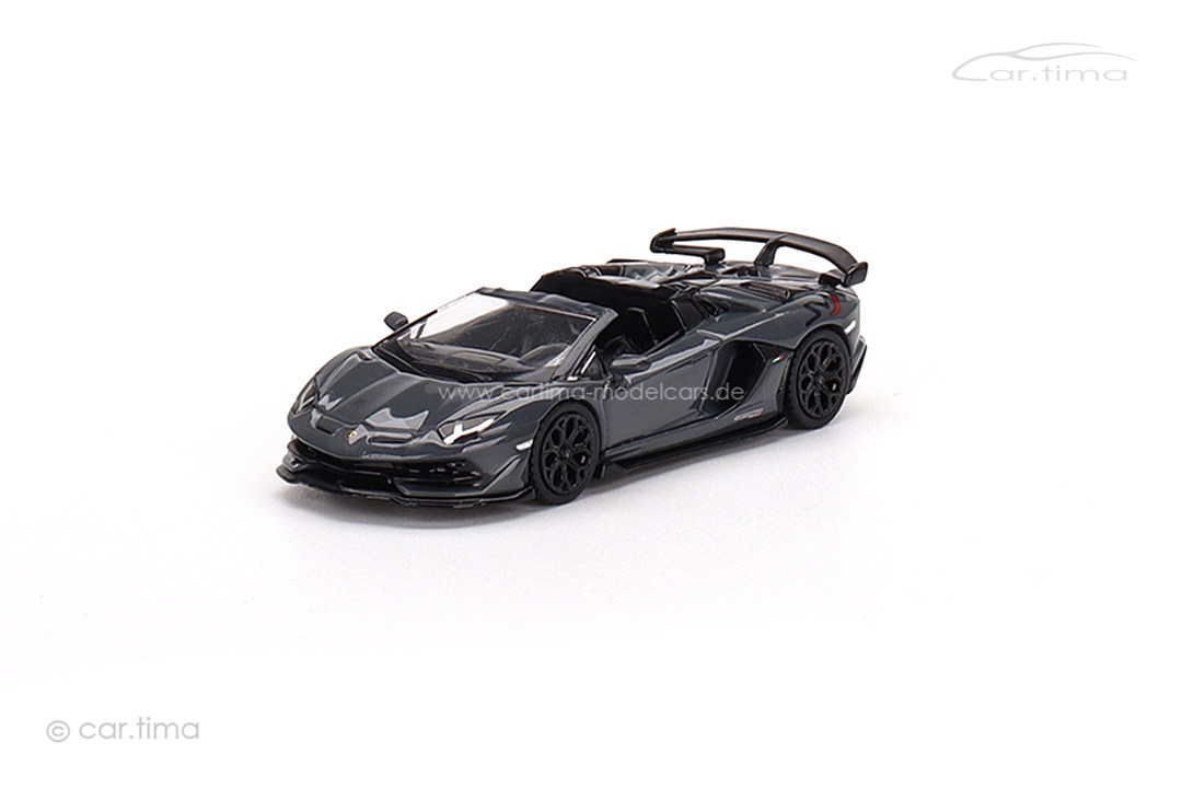 Lamborghini Aventador SVJ Roadster grigo telesto MINI GT 1:64 MGT00425-L