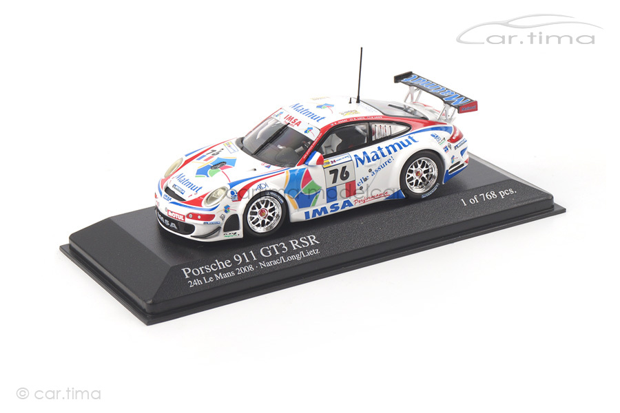 Porsche 911 GT3 RSR 24h Le Mans 2008 Narak/Lietz Minichamps 1:43 400087876