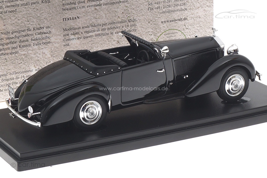 Rolls Royce Phantom II Continental Binder 1930 schwarz autocult 1:43 05041 Rolls Royce Phantom II Continental Binder 1930 schwarz autocult 1:43 05041