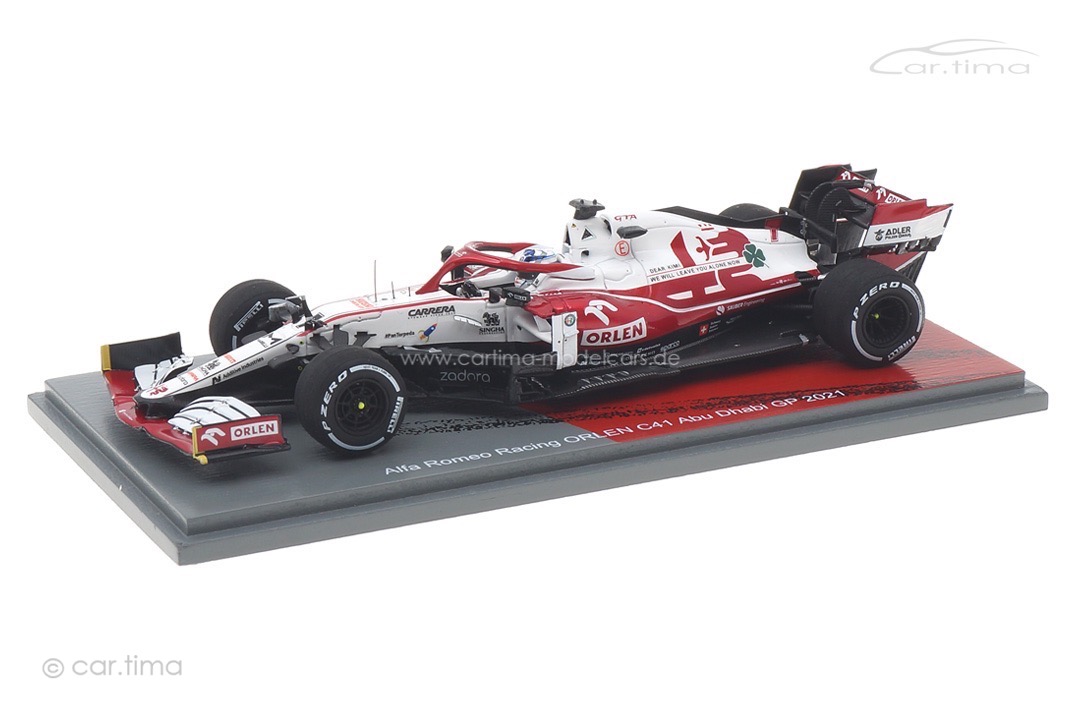 Alfa Romeo Racing ORLEN C41 GP Abu Dhabi 2021 Kimi Räikkönen Spark 1:43 S7856