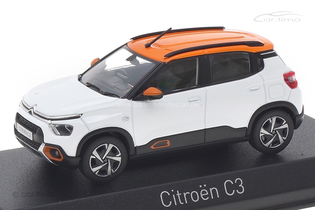 Citroën C3 Indian Market 2021 white/orange Norev 1:43 155221 Citroën C3 Indian Market 2021 white/orange Norev 1:43 155221