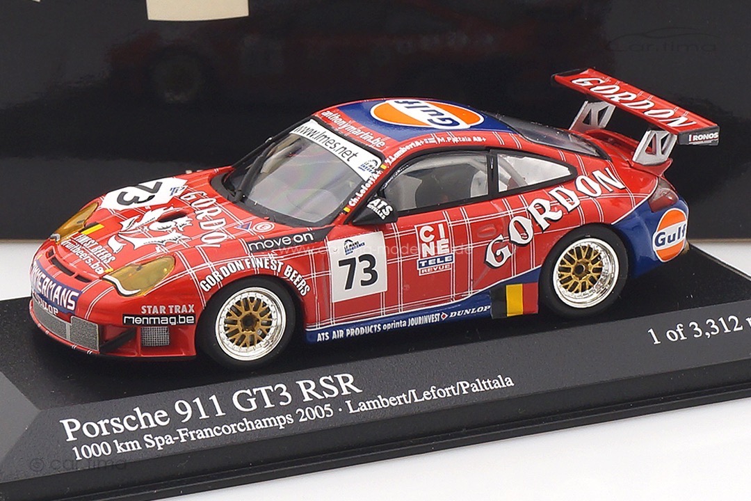 Porsche 911 (996) GT3 RSR 1000 km Spa 2005 Lambert/Lefort/Palttala Minichamps 1:43 400056473