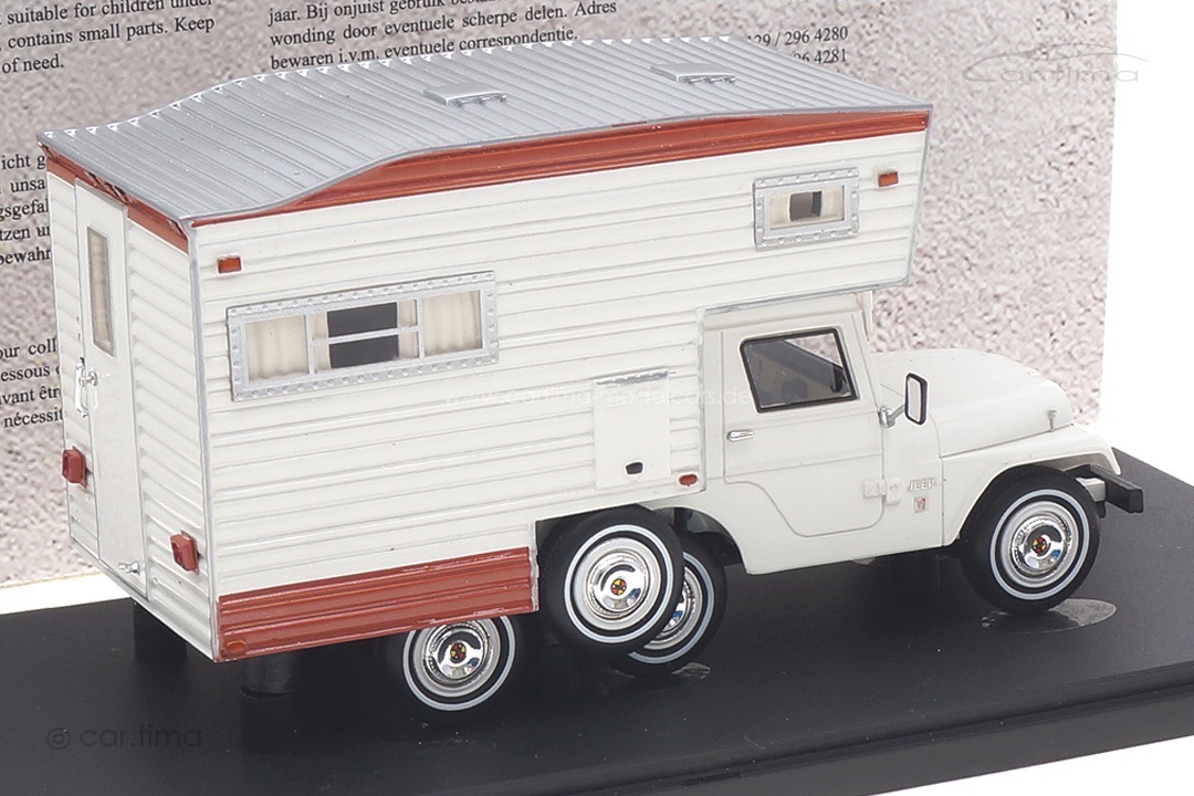 Jeep CJS Universal Camper 1969 weiß/braun autocult 1:43 09017 Jeep CJS Universal Camper 1969 weiß/braun autocult 1:43 09017