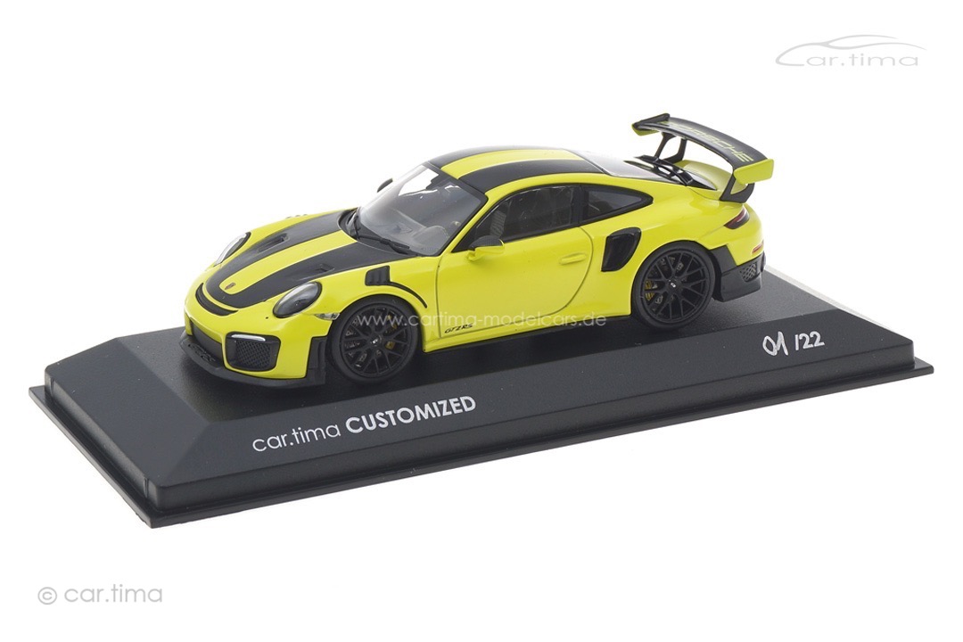 Porsche 911 GT2 RS Weissach Package Acidgrün/Rad schwarz Minichamps car.tima CUSTOMIZED