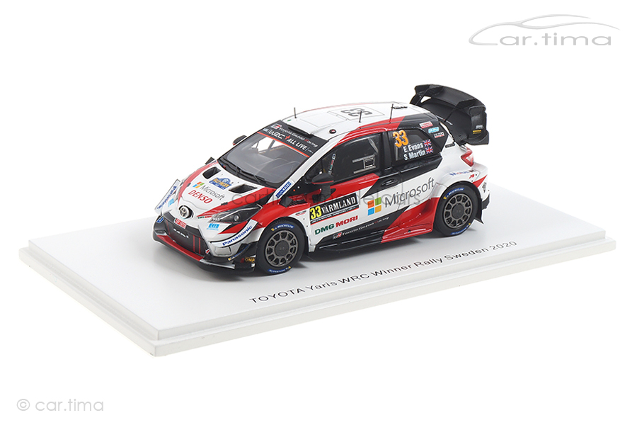 Toyota Yaris WRC Winner Rallye Sweden 2020 Evans/Martin Spark 1:43 S6568 Toyota Yaris WRC Winner Rallye Sweden 2020 Evans/Martin Spark 1:43 S6568