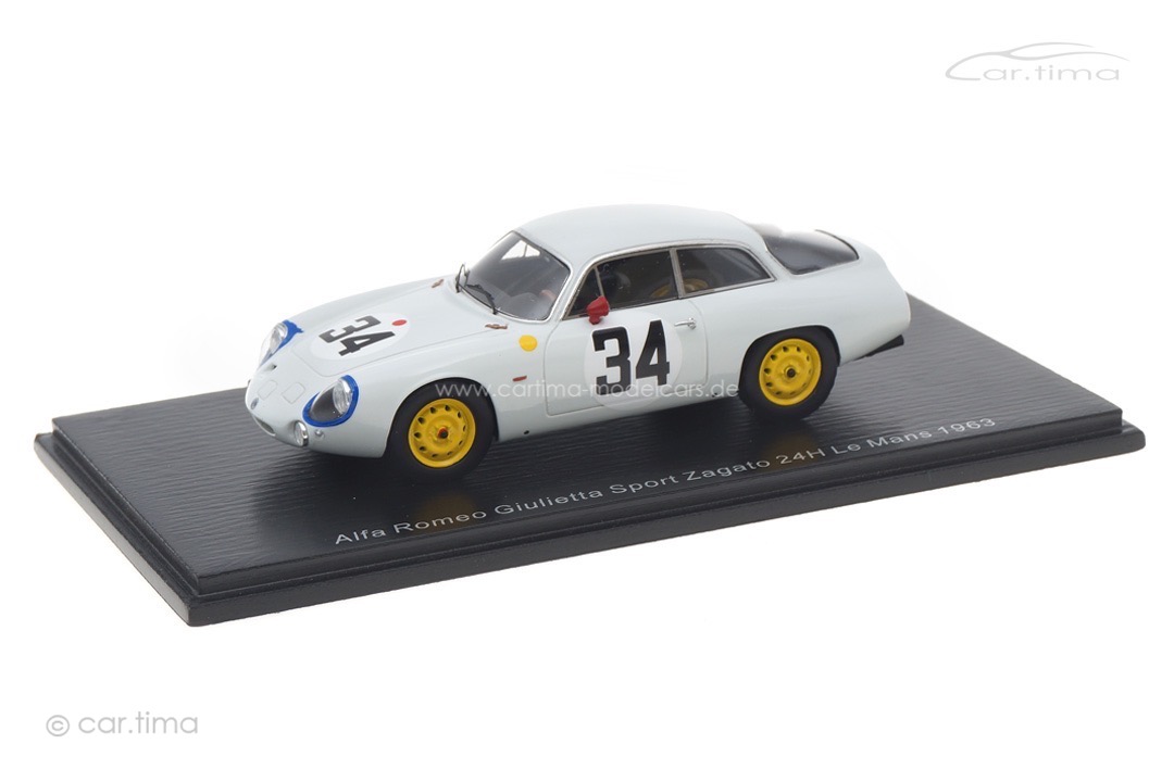 Alfa Romeo Giulietta Sport Zagato 24h Le Mans 1963 Sala/Rossi Spark 1:43 S9052