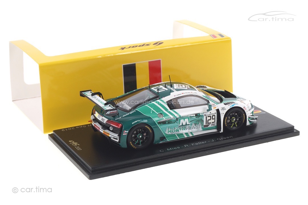 Audi R8 LMS GT3 24h Spa 2019 Feller/Green/Mies Spark 1:43 SB260 Audi R8 LMS GT3 24h Spa 2019 Feller/Green/Mies Spark 1:43 SB260