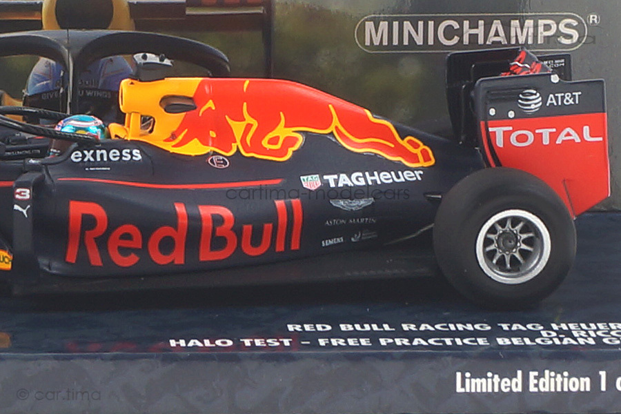 Red Bull RB12 Halo Test Belgian GP 2016 Ricciardo Minichamps 1:43 417160903 Red Bull RB12 Halo Test Belgian GP 2016 Ricciardo Minichamps 1:43 417160903