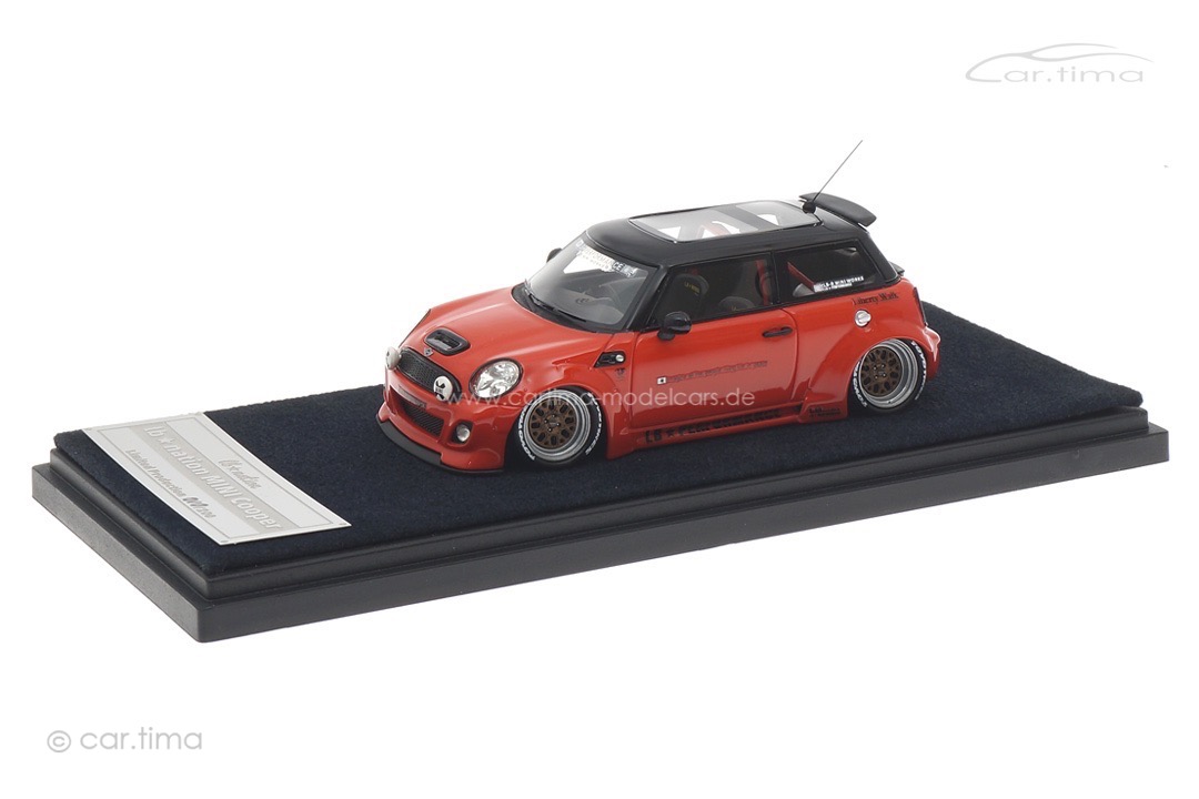 LB Nation Mini Cooper (R56) orange/schwarz Engup Models 1:43 343356-SO LB Nation Mini Cooper (R56) orange/schwarz Engup Models 1:43 343356-SO