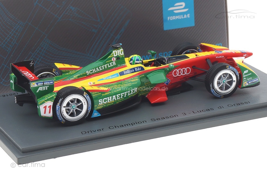 ABT Schaeffler Audi Formula E Winner Montreal 2016-2017 Lucas di Grassi Spark 1:43 43FE03 ABT Schaeffler Audi Formula E Winner Montreal 2016-2017 Lucas di Grassi Spark 1:43 43FE03