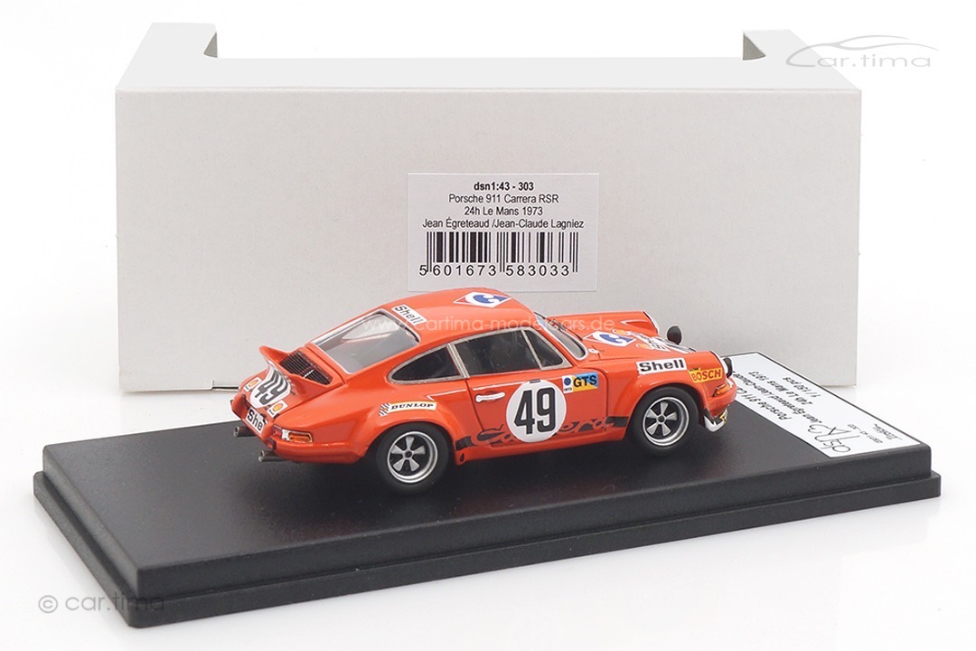 Porsche 911 Carrera RSR 24h Le Mans 1973 Egreteaud/Lagniez Troféu 1:43 DSN143-303