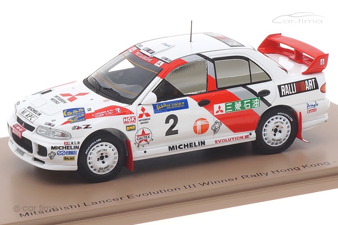 Mitsubishi Lancer EVOLUTION III Winner Rallye Hong Kong 1996 Vatanen/Tilber Spark 1:43 S6514