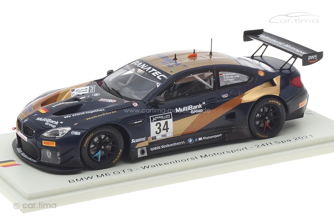 BMW M6 GT3 24h Spa 2021 van der Linde/Pittard/Wittmann Spark 1:43 SB470