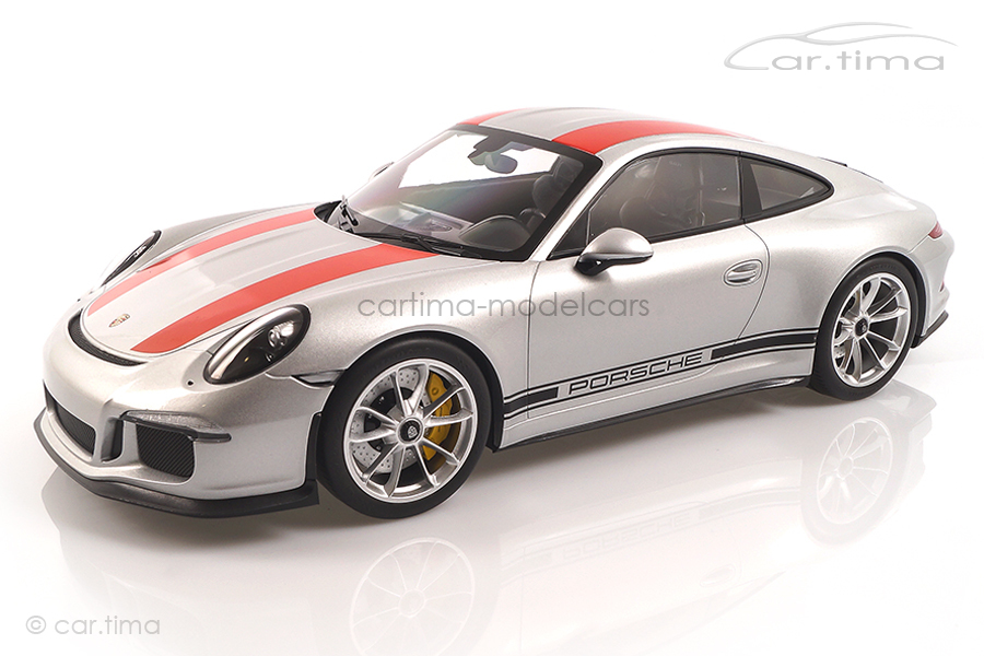 Porsche 911 (991) R GT-silber/Dekorstreifen rot Minichamps 1:12 125066321 Porsche 911 (991) R GT-silber/Dekorstreifen rot Minichamps 1:12 125066321