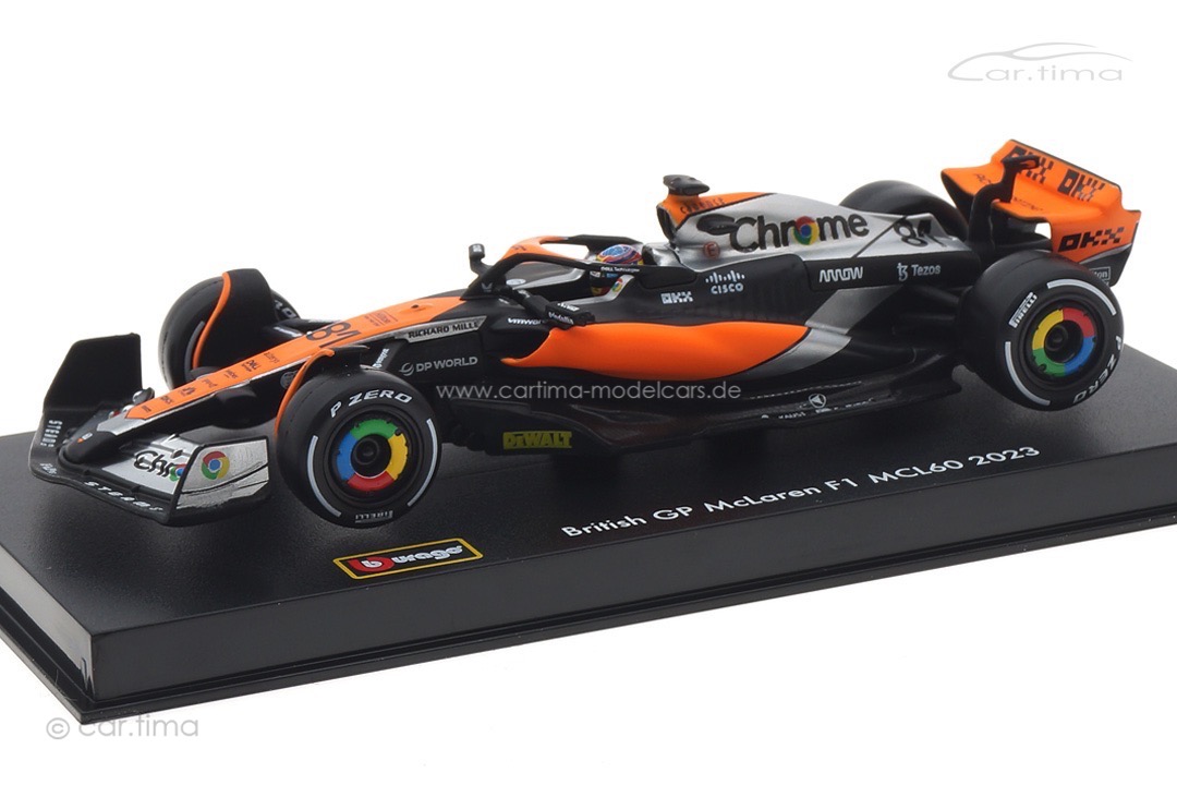McLaren MCL60 GP Großbritannien 2023 Oscar Piastri Bburago 1:43 18-38088PIA McLaren MCL60 GP Großbritannien 2023 Oscar Piastri Bburago 1:43 18-38088PIA