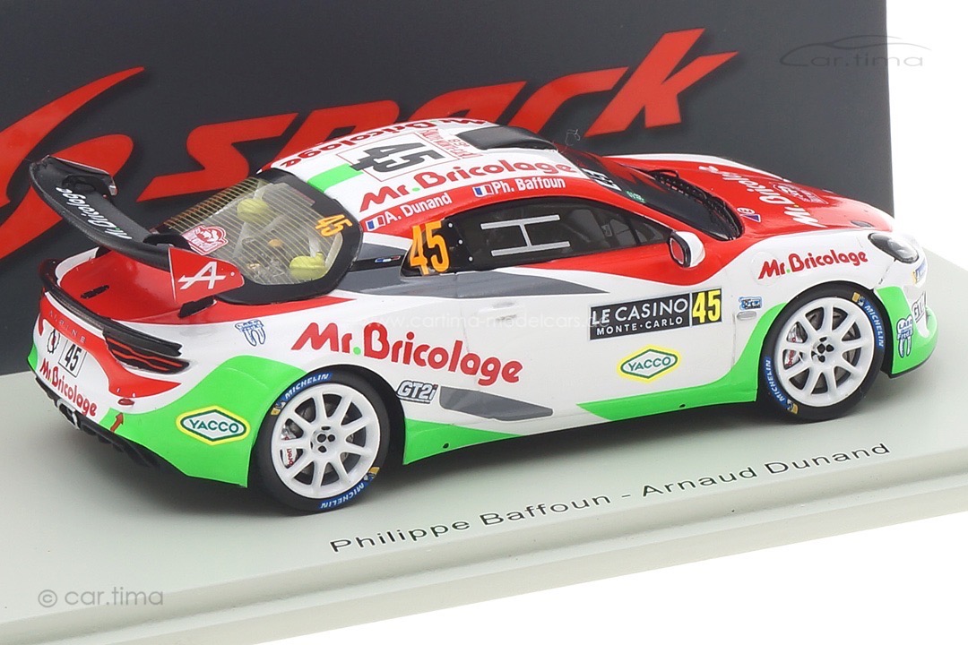 Alpine A110 Rally RGT Rallye Monte Carlo 2021 Baffoun/Dunand Spark 1:43 S6579 Alpine A110 Rally RGT Rallye Monte Carlo 2021 Baffoun/Dunand Spark 1:43 S6579