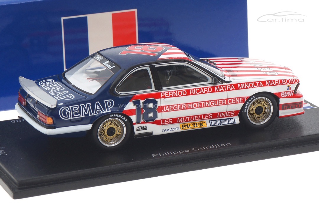 BMW 635 CSi Championnat de France Production 1985 Philippe Gurdjian Spark 1:43 SF257