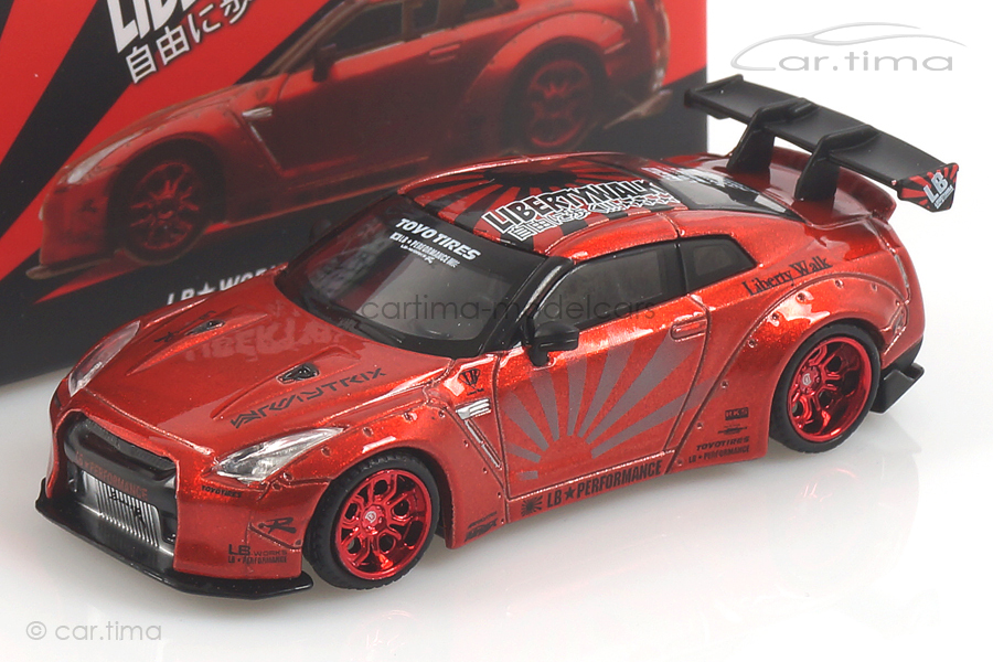 LB Works Nissan GT-R R35 (RHD) Candy red MINI GT 1:64 MGT00077-R