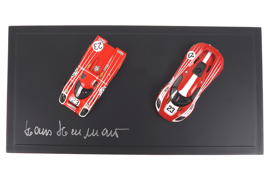 Set Porsche 917 signed by Hans Herrmann 1 of 23 car.tima CUSTOMIZED 1:43