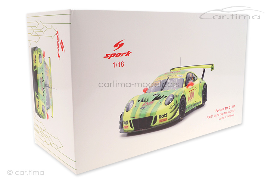 Porsche 911 GT3 R Macau 2018 Laurens Vanthoor Spark 1:18 18SA021