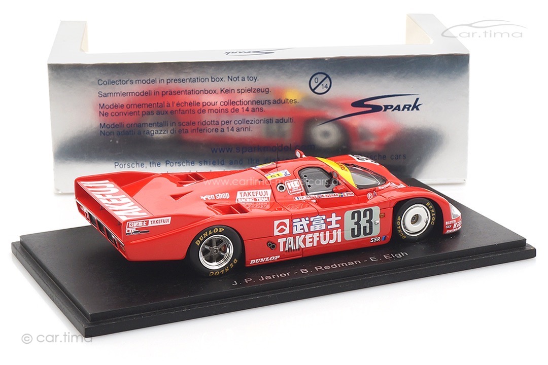 Porsche 962 C 24h Le Mans 1988 Elgh/Jarier/Redman Spark 1:43 S1912