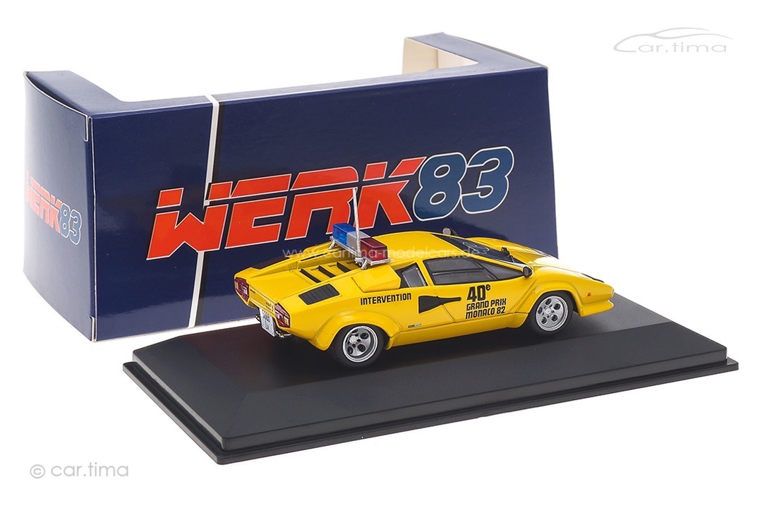 Lamborghini Countach Safety Car Monaco GP 1982 Werk83 1:43 W83430007 Lamborghini Countach Safety Car Monaco GP 1982 Werk83 1:43 W83430007