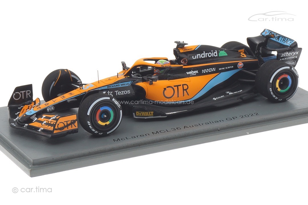 McLaren MCL36 GP Australien 2022 Daniel Ricciardo Spark 1:43 S8528 McLaren MCL36 GP Australien 2022 Daniel Ricciardo Spark 1:43 S8528