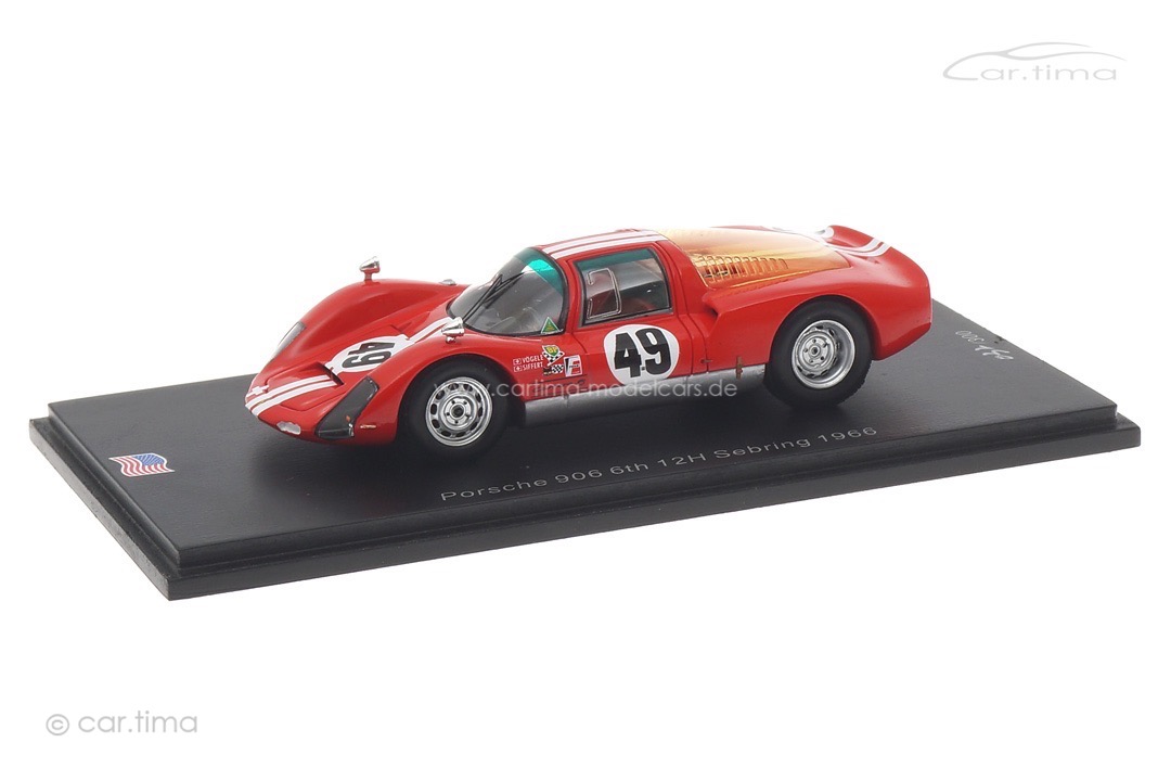 Porsche 906 12h Sebring 1966 Siffert/Vögele Spark 1:43 US267 Porsche 906 12h Sebring 1966 Siffert/Vögele Spark 1:43 US267