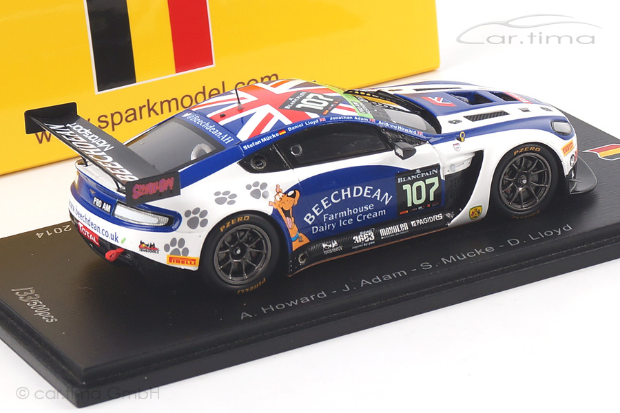 Aston Martin Vantage GT3 24h Spa 2014 Adam/Howard/Mücke/Lloyd Spark 1:43 SB099 Aston Martin Vantage GT3 24h Spa 2014 Adam/Howard/Mücke/Lloyd Spark 1:43 SB099