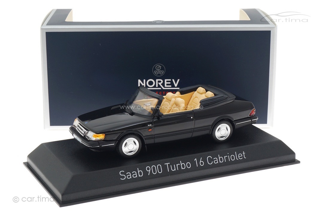 Saab 900 Turbo 16 Cabriolet schwarz Norev 1:43 810045