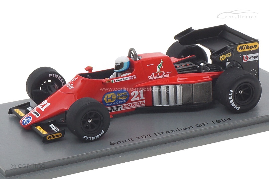 Spirit 101 GP Brasilien 1984 Mauro Baldi Spark 1:43 S3926 Spirit 101 GP Brasilien 1984 Mauro Baldi Spark 1:43 S3926