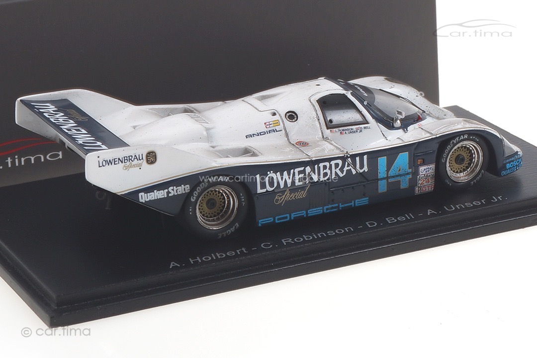 Porsche 962 Winner 24h Daytona 1987 Bell/Holbert/Robinson/Unser Jr. car.tima FINISH LINE 1:43 Porsche 962 Winner 24h Daytona 1987 Bell/Holbert/Robinson/Unser Jr. car.tima FINISH LINE 1:43