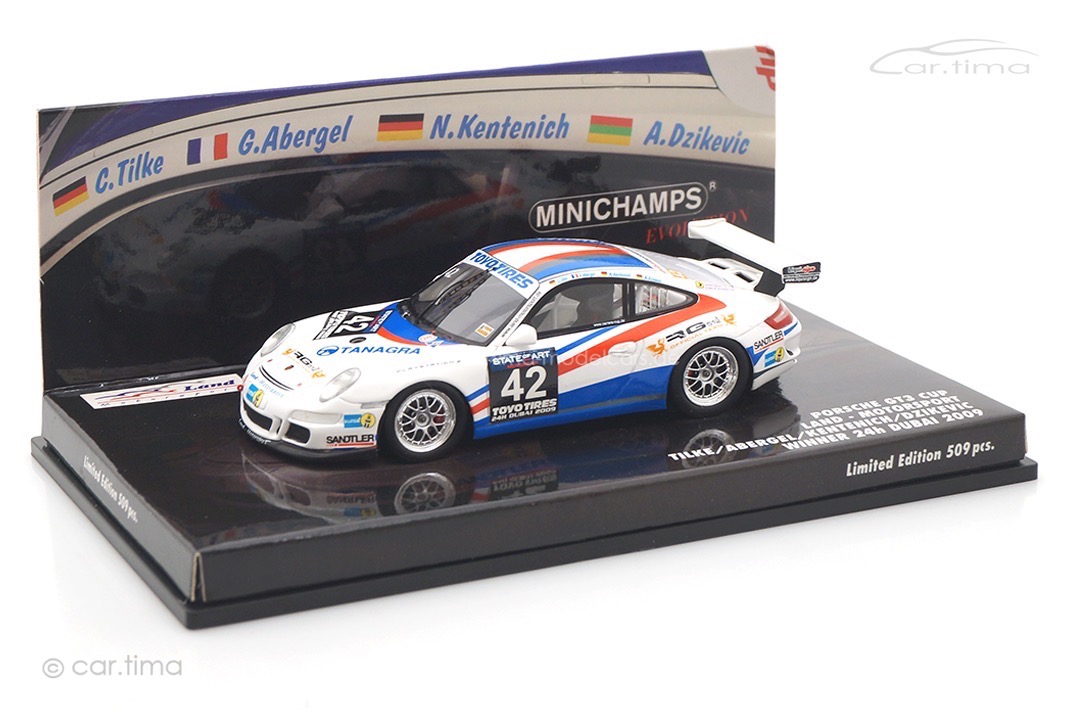 Porsche 911 (996) GT3 Cup Winner 24h Dubai 2009 Land Motorsport Minichamps 1:43 437096942