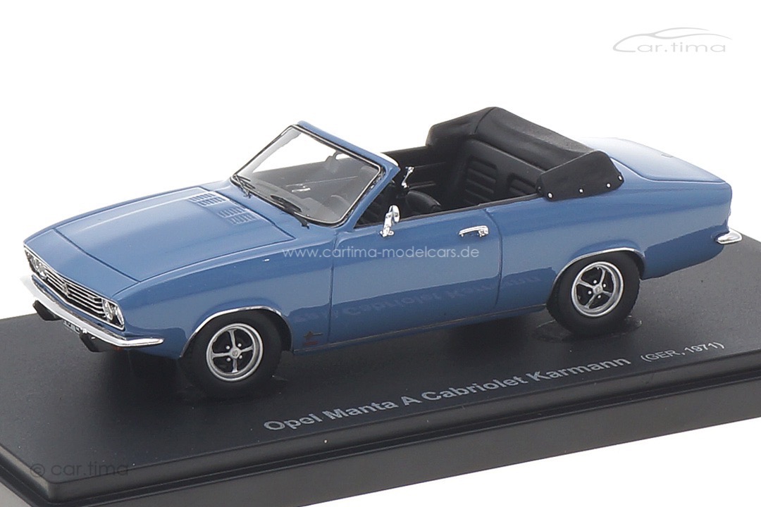 Opel Manta A Cabriolet Karmann 1971 blau Avenue43 1:43 60086 Opel Manta A Cabriolet Karmann 1971 blau Avenue43 1:43 60086
