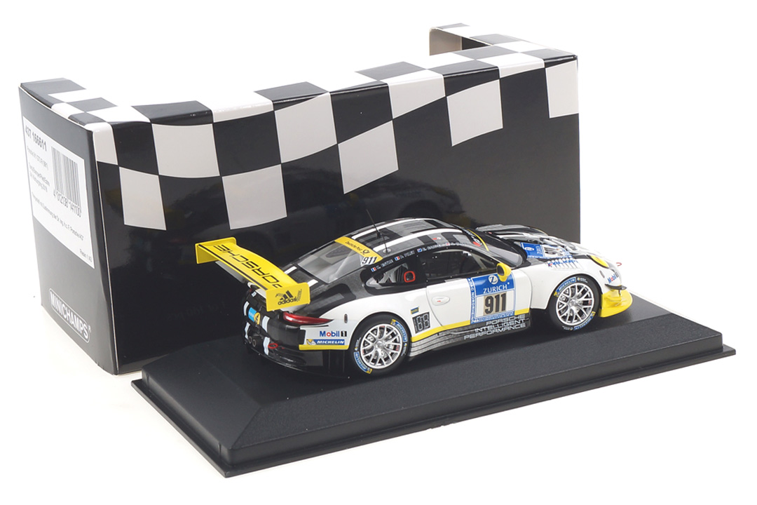 Porsche 911 GT3 R 24h Nürburgring 2016 Bamber/Estre/Pilet/Tandy Minichamps 1:43 437166611 Porsche 911 GT3 R 24h Nürburgring 2016 Bamber/Estre/Pilet/Tandy Minichamps 1:43 437166611