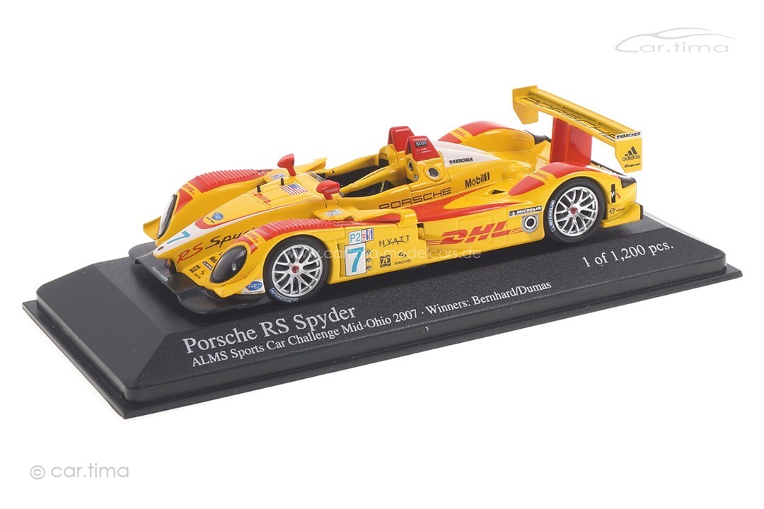 Porsche RS Spyder Winner ALMS Mid-Ohio 2007 Minichamps 1:43 400076697 Porsche RS Spyder Winner ALMS Mid-Ohio 2007 Minichamps 1:43 400076697