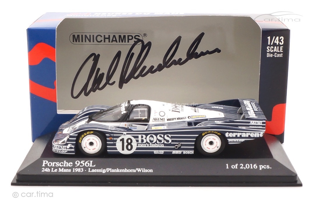 Porsche 956 L 24h Le Mans 1983 Originalsignatur Axel Plankenhorn Minichamps 1:43 400064300