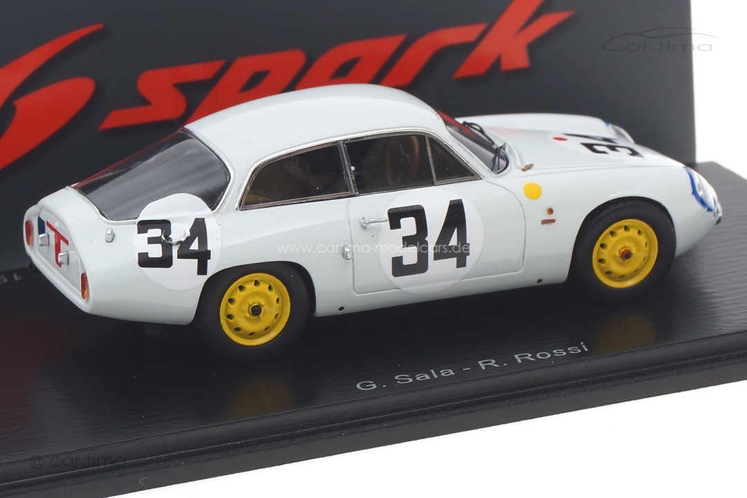Alfa Romeo Giulietta Sport Zagato 24h Le Mans 1963 Sala/Rossi Spark 1:43 S9052