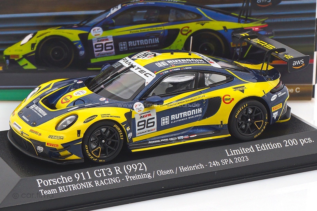 Porsche 911 (992) GT3 R 24h Spa 2023 Heinrich/Olsen/Preining Minichamps 1:43 413236386